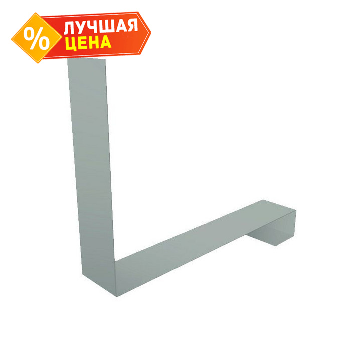 Планка примыкание нижнее к трубе фальц 0,45 PE с пленкой RAL 6019 бело-зеленый