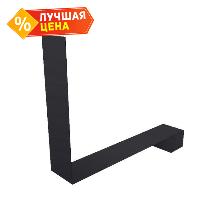 Планка примыкание нижнее к трубе фальц 0,45 Drap ST RAL 9005 черный