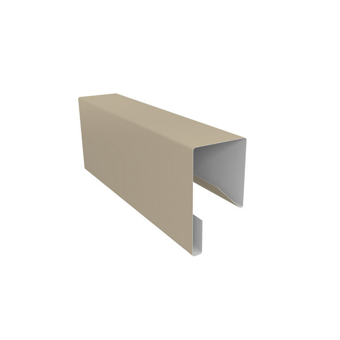 Планка П-образная заборная 17 0,45 PE с пленкой RAL 1015 светлая слоновая кость (2,5м)